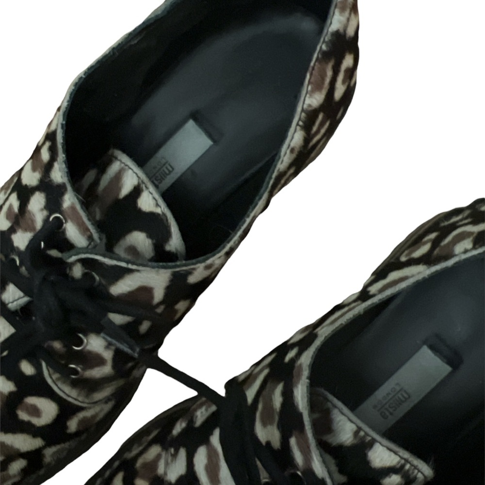 MIISTA LONDON Calf Hair Leopars Print Oxfords, Animal Print Oxfords, Size 8‎ - Picture 6 of 7